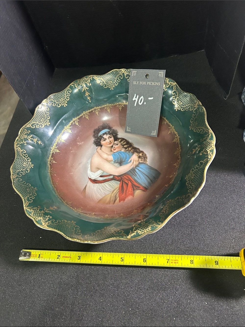 Hand-Painted Decorative Porcelain Bowl - made in Prussia